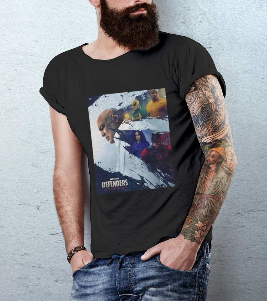 Marvel Television Defenders Fight For New York Heroes Assemble T-Shirt