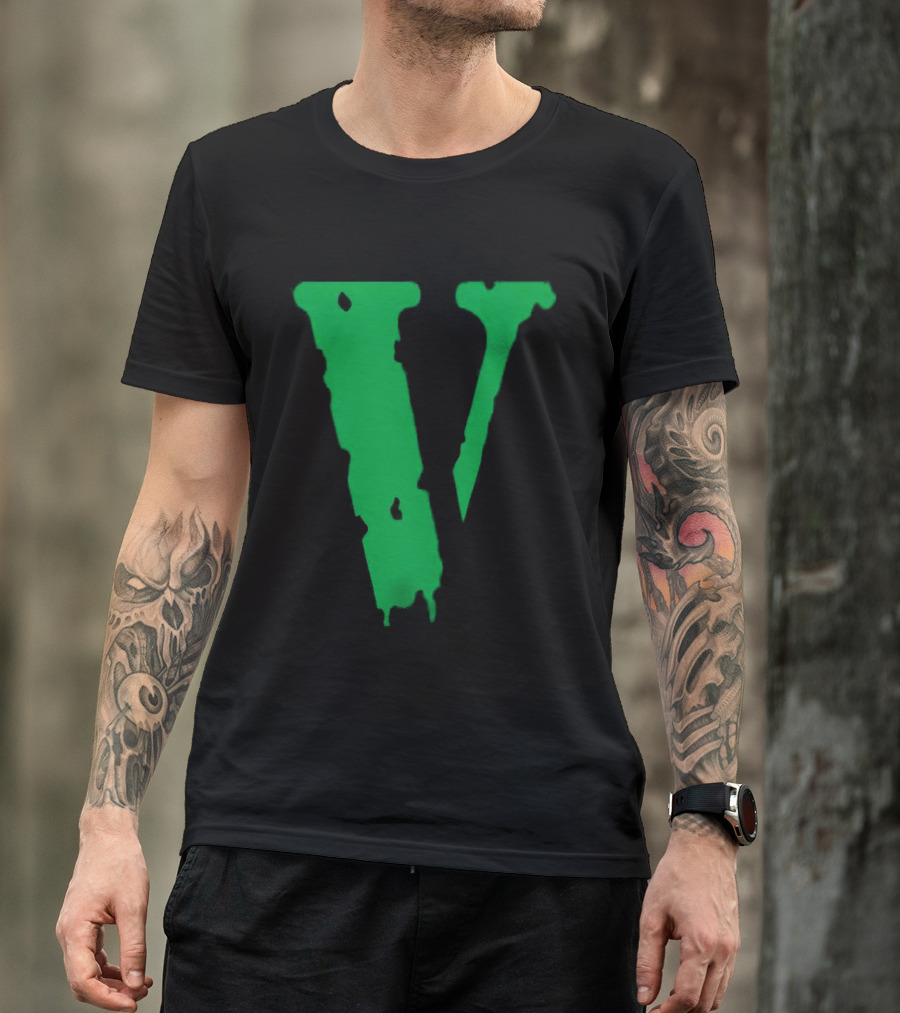 Vlone Friends Dripping Green V T-Shirt