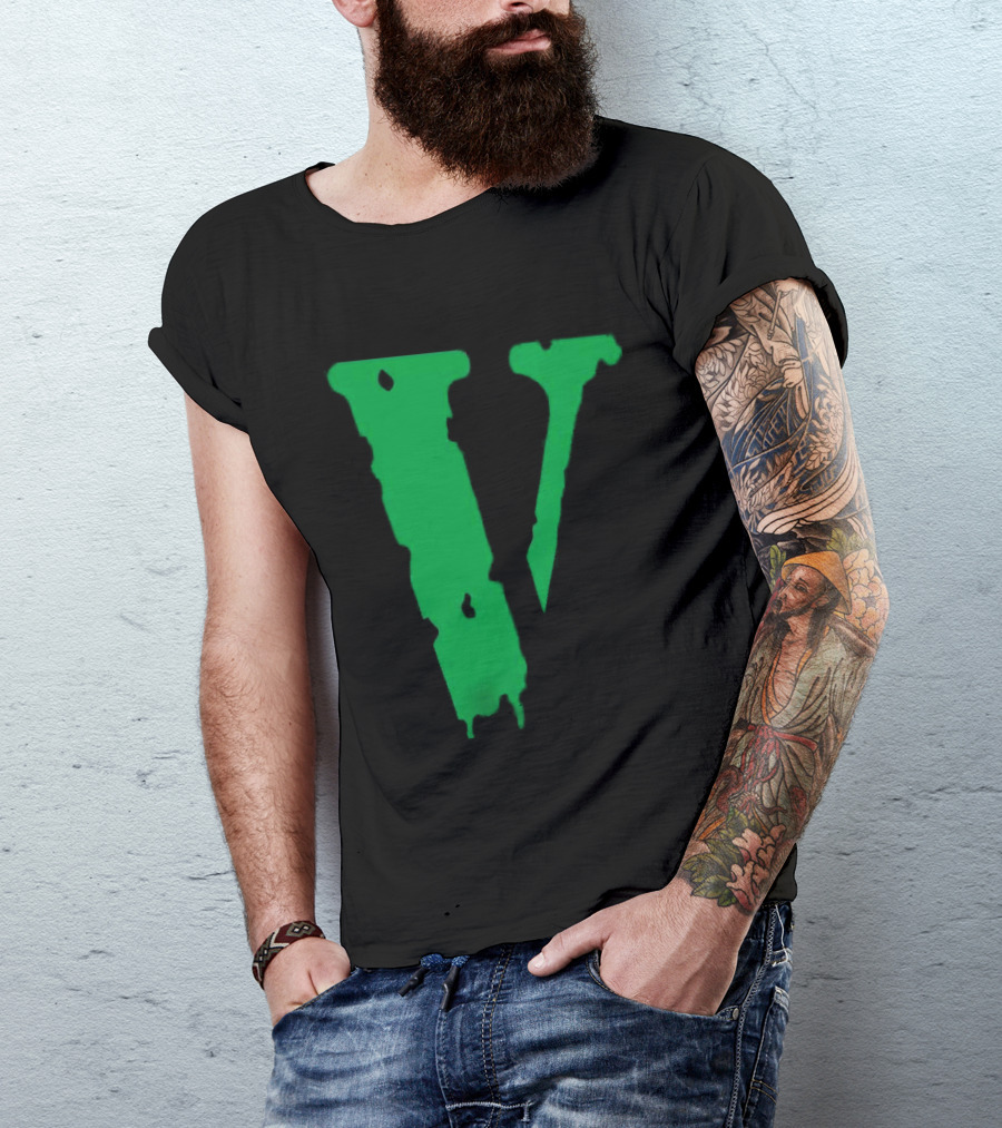 Vlone Friends Dripping Green V T-Shirt
