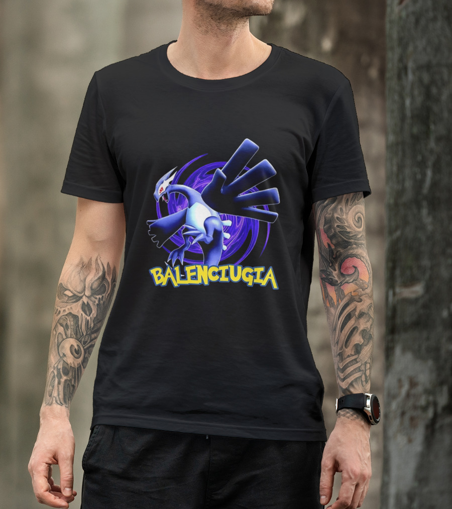 Lugia Balenciugia Fusion With Iconic Air Creature And Fashion Twist T-Shirt