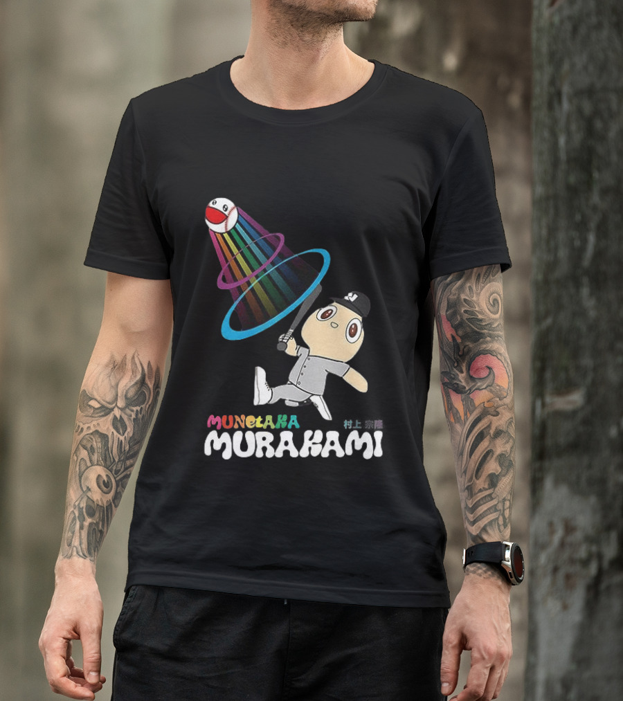 Munetaka Murakami Rainbow Baseball Character Swing T-Shirt