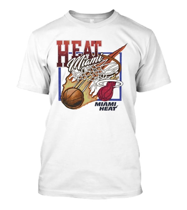 Bam Adebayo 83 Points Record Miami Heat Flaming Basketball GOAT Miami Heat T-Shirt