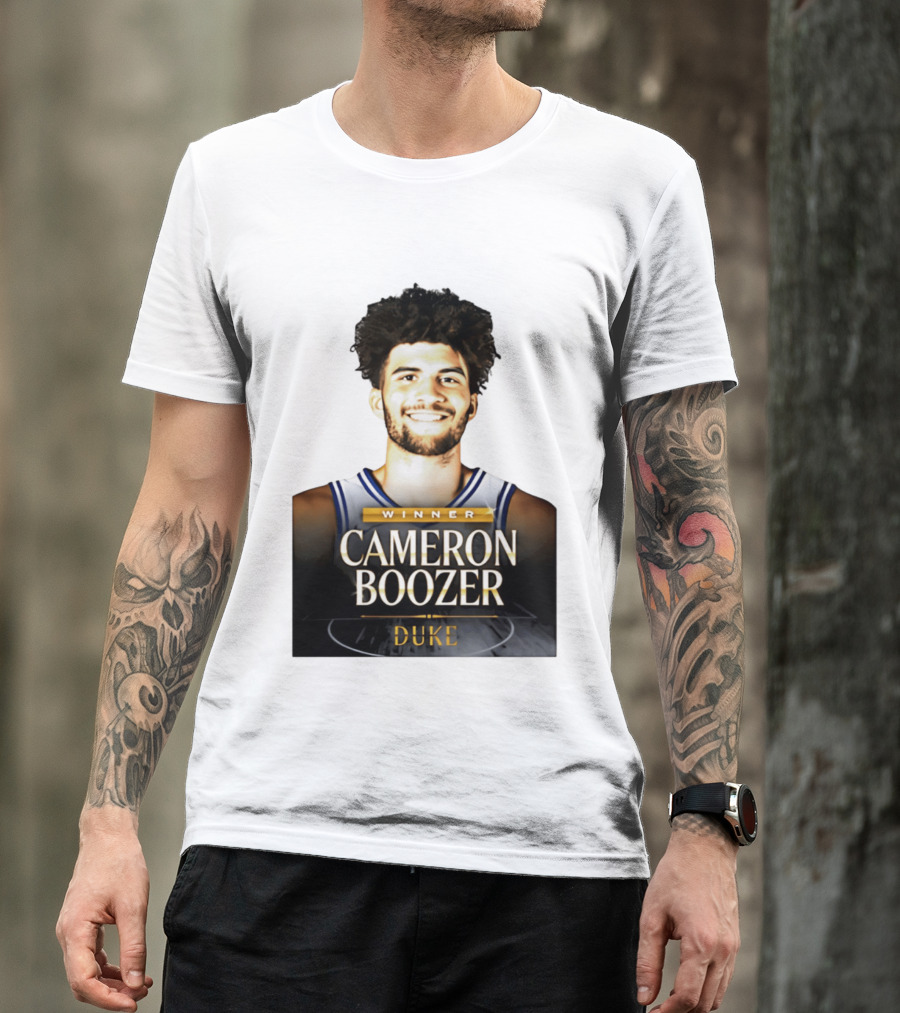 Winner Cameron Boozer Duke Basketball 2026 Naismith Men's College Player Of The Year T-Shirt