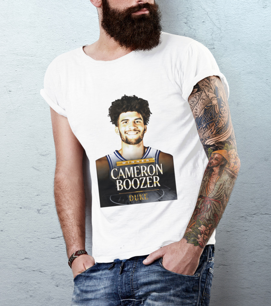 Winner Cameron Boozer Duke Basketball 2026 Naismith Men's College Player Of The Year T-Shirt