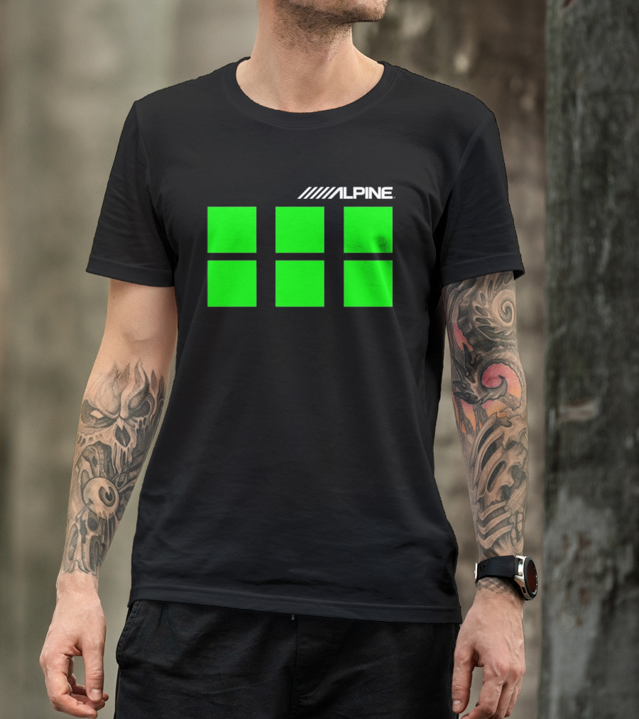 Alpine Audio Green Panel Blocks T-Shirt