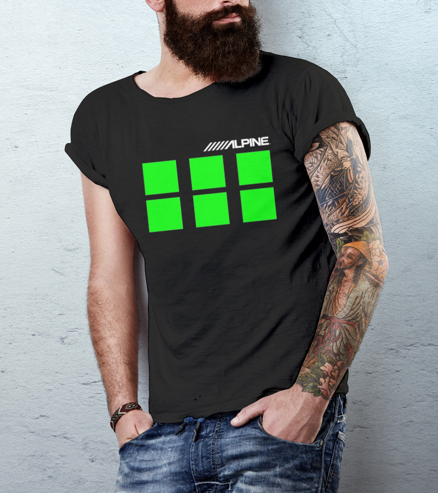 Alpine Audio Green Panel Blocks T-Shirt