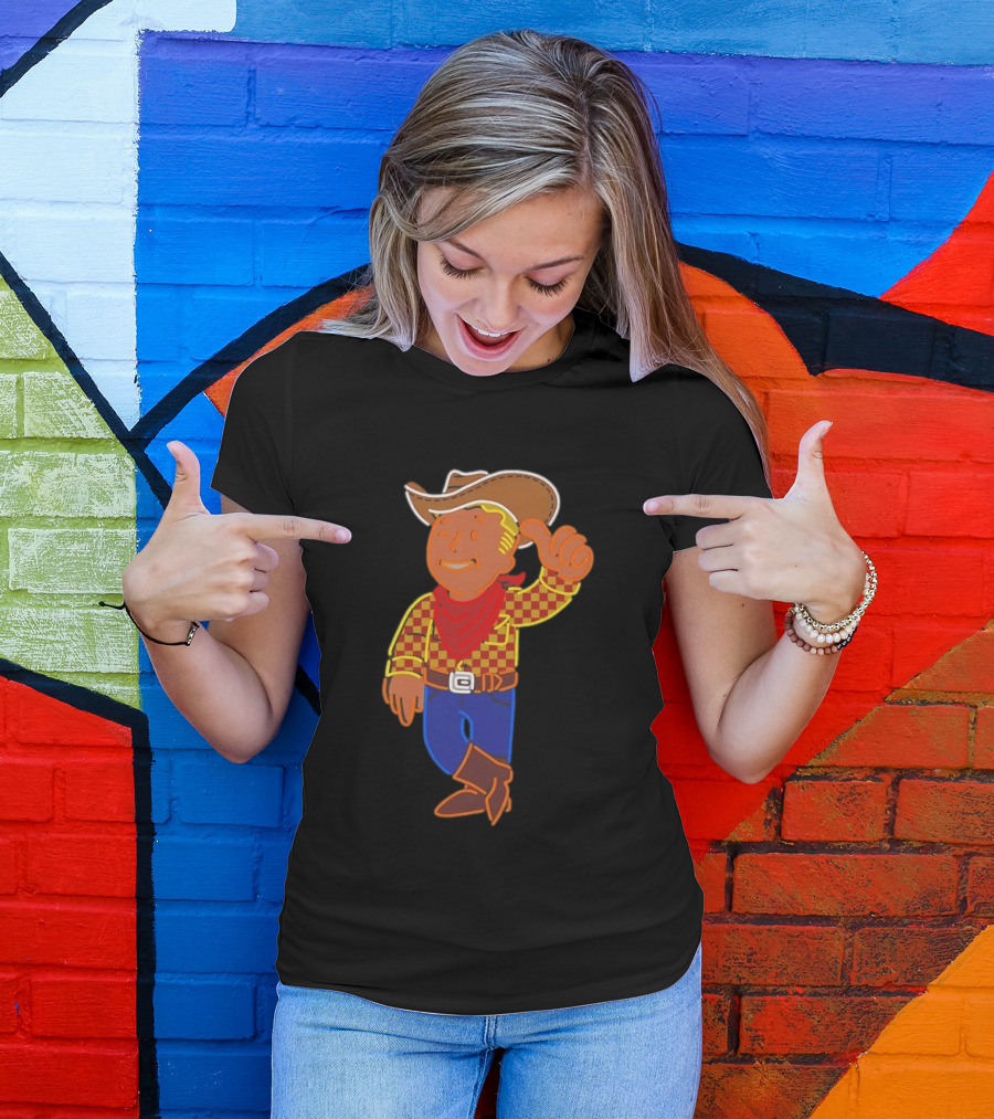 Fallout New Vegas Vault Boy Cowboy Woody T-Shirt