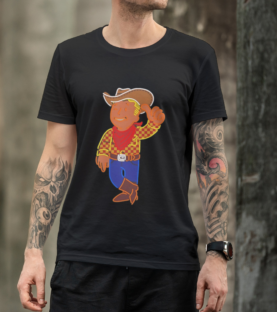 Fallout New Vegas Vault Boy Cowboy Woody T-Shirt