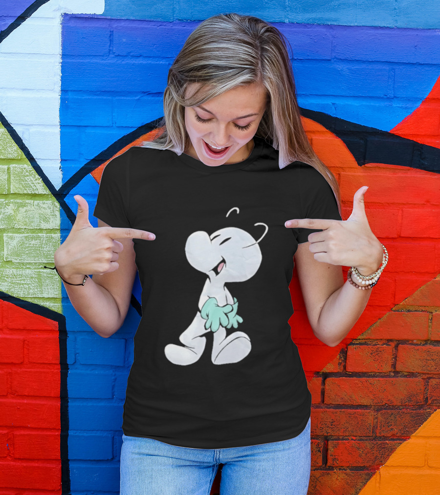Fone Bone Character In Green Gloves Vintage Comic Style Bone Series T-Shirt