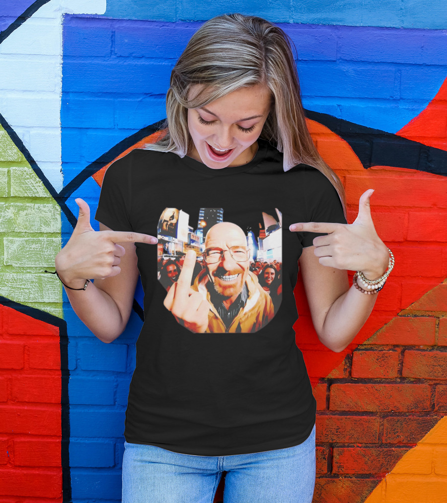Breaking Bad Walter White Iconic Gesture In Urban Setting T-Shirt