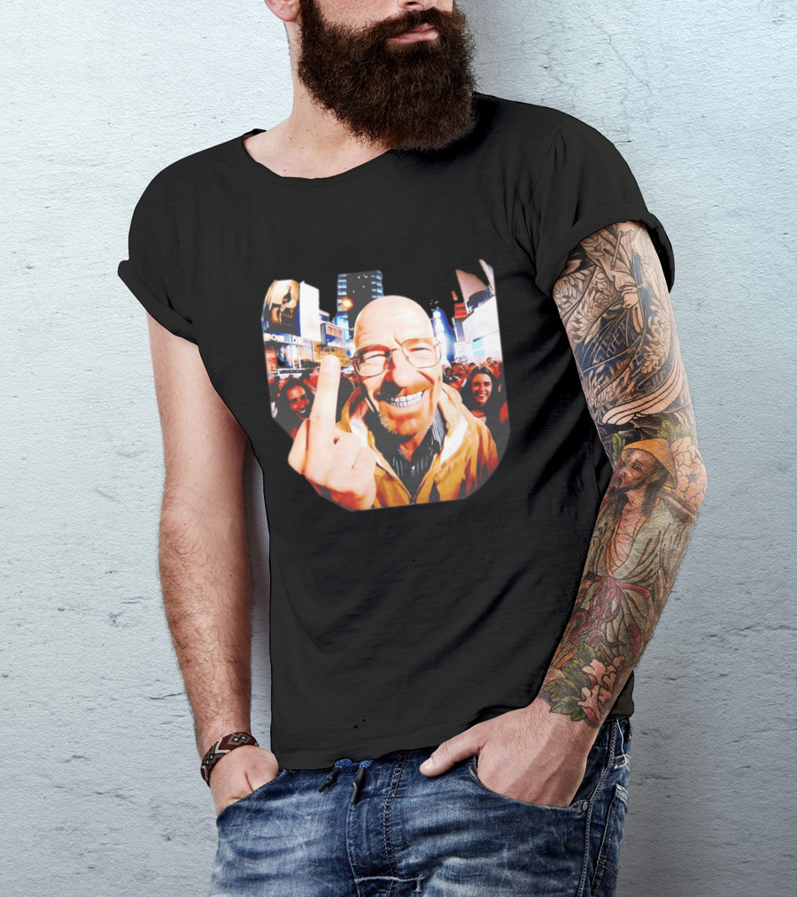 Breaking Bad Walter White Iconic Gesture In Urban Setting T-Shirt
