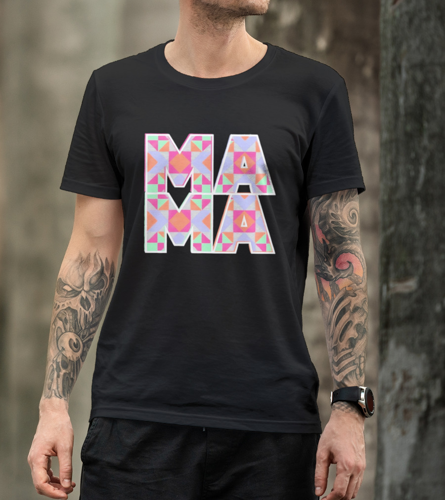 Mama Quilt Geometric T-Shirt