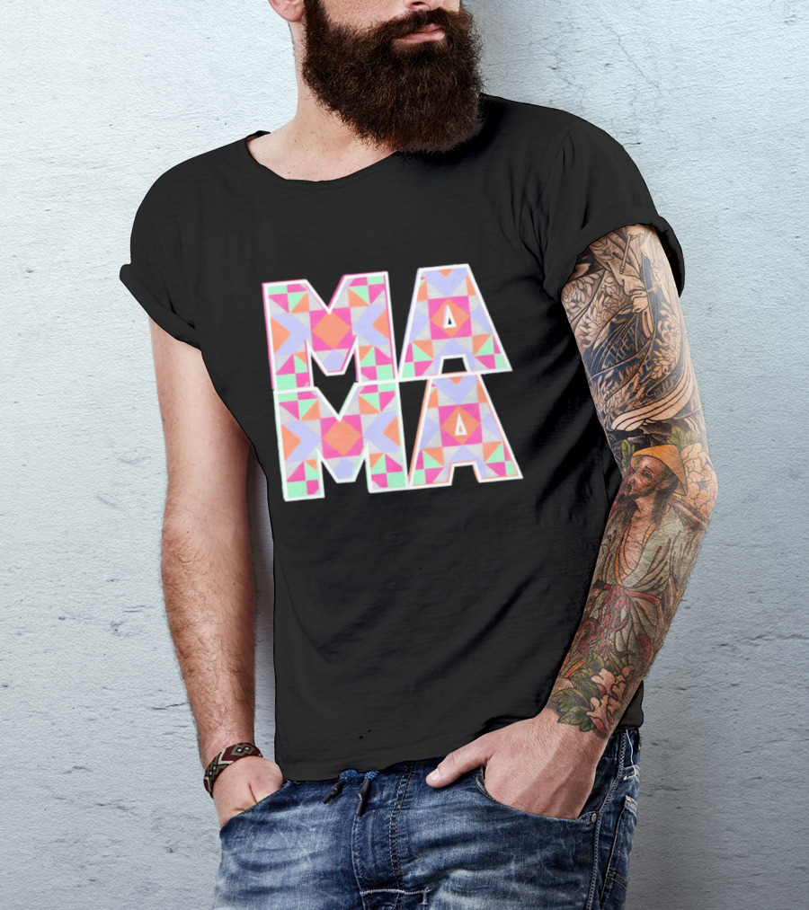 Mama Quilt Geometric T-Shirt