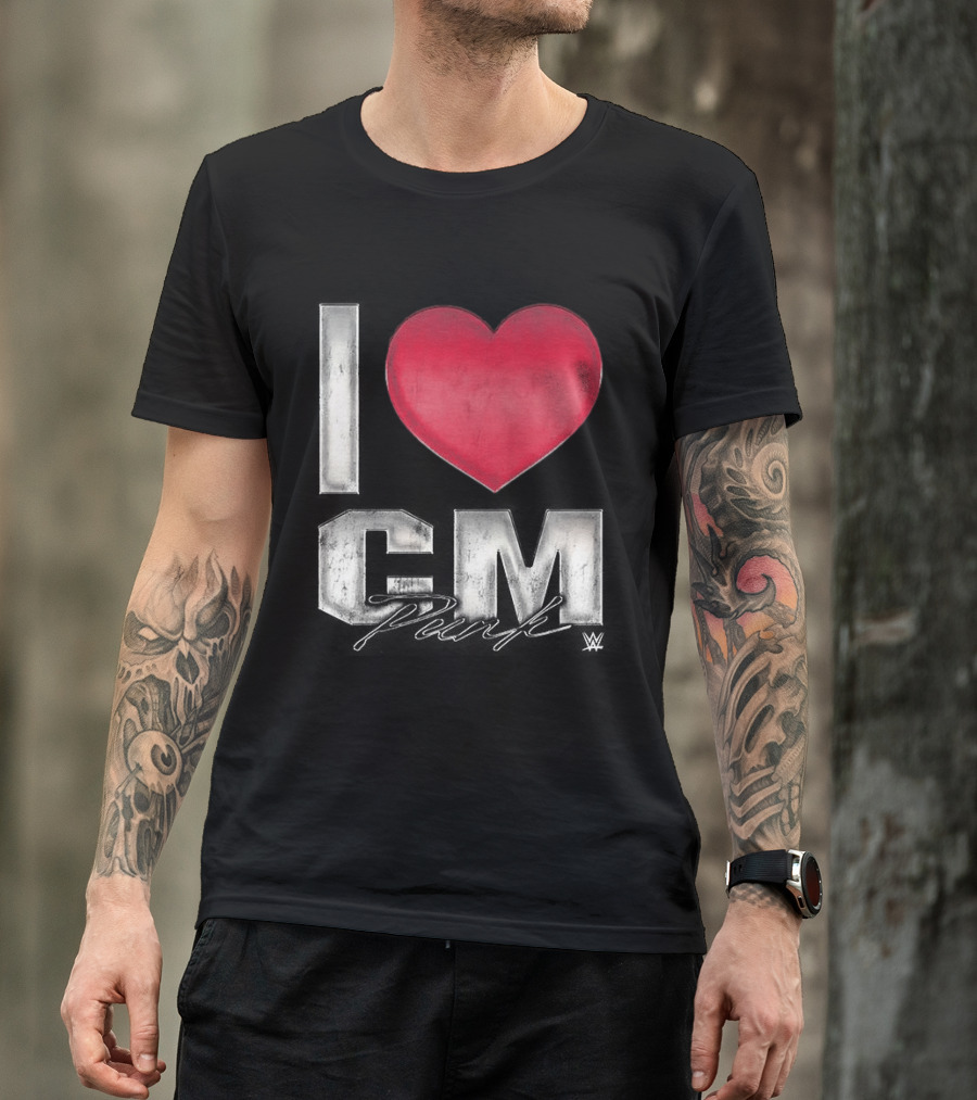 CM Punk I Heart WWE Love T-Shirt