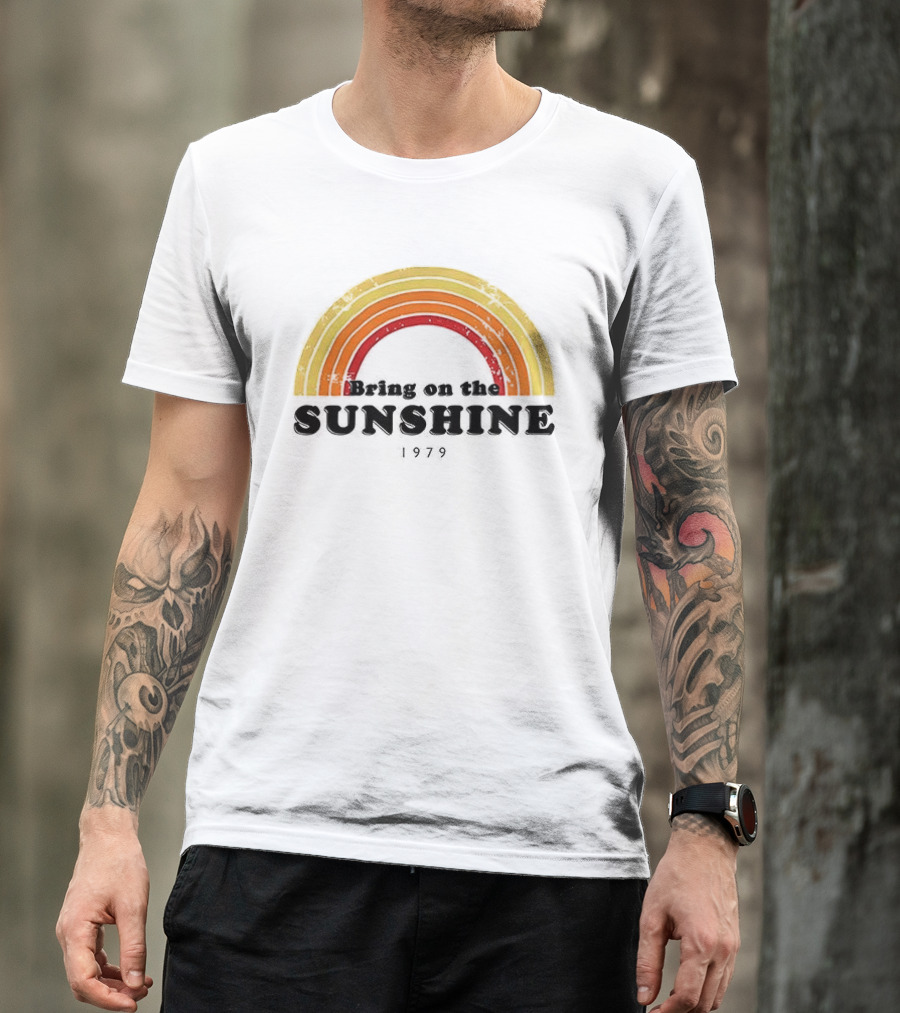 Bring On The Sunshine 1979 Retro Rainbow Ringer T-Shirt