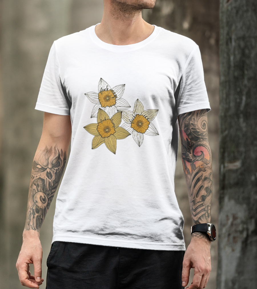 Fuck MAGA Trump ICE Yellow Daffodil Trio T-Shirt