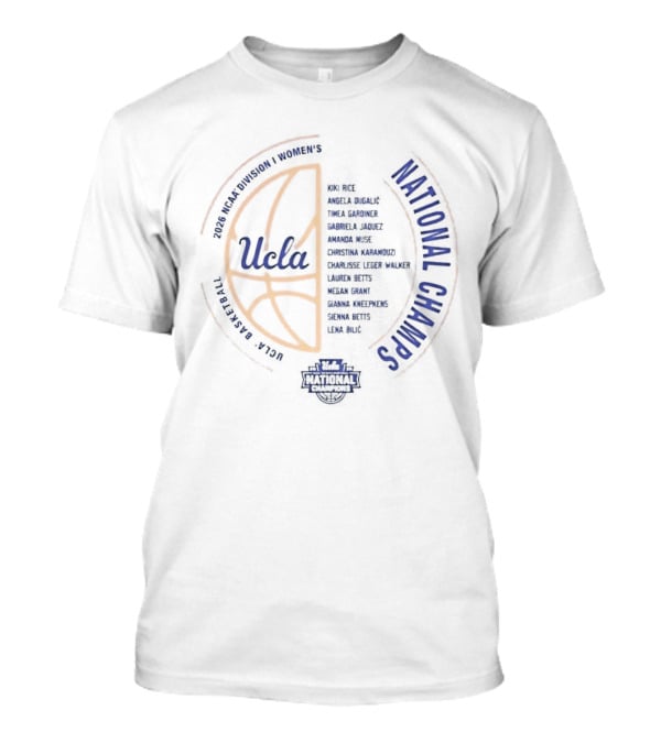 Ucla Bruins National Champs Women's Basketball Nil Team T-Shirt