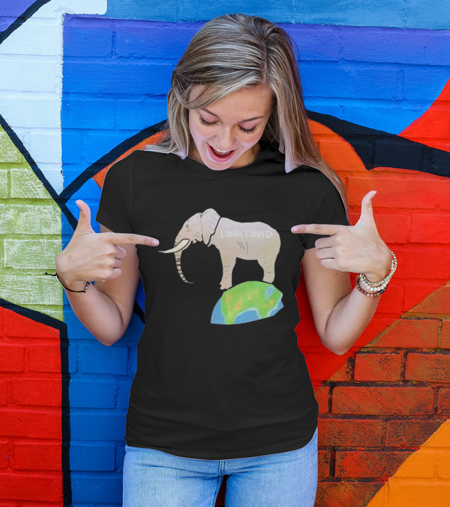 Elephant Long Covid Earth T-Shirt