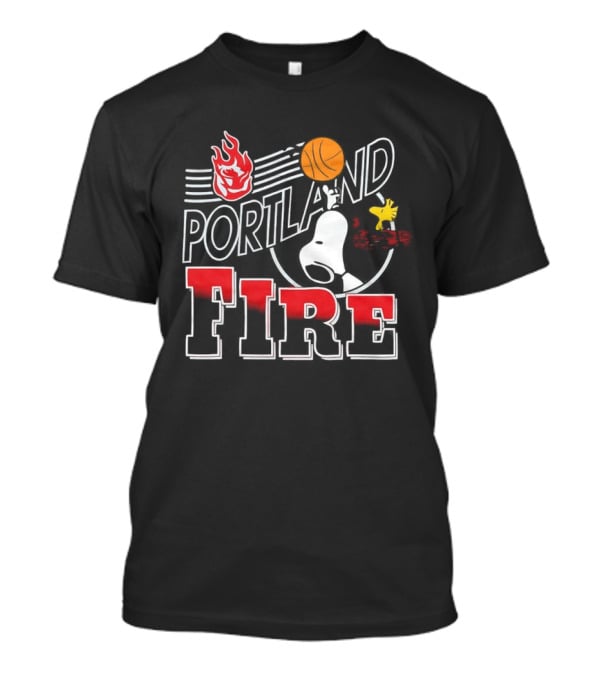 Snoopy Peanuts Portland Fire WNBA Collaboration T-Shirt