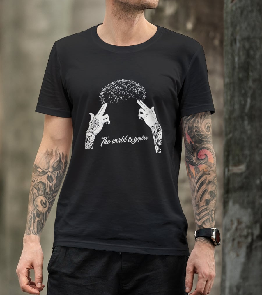 The World Is Yours Hands Hair T-Shirt