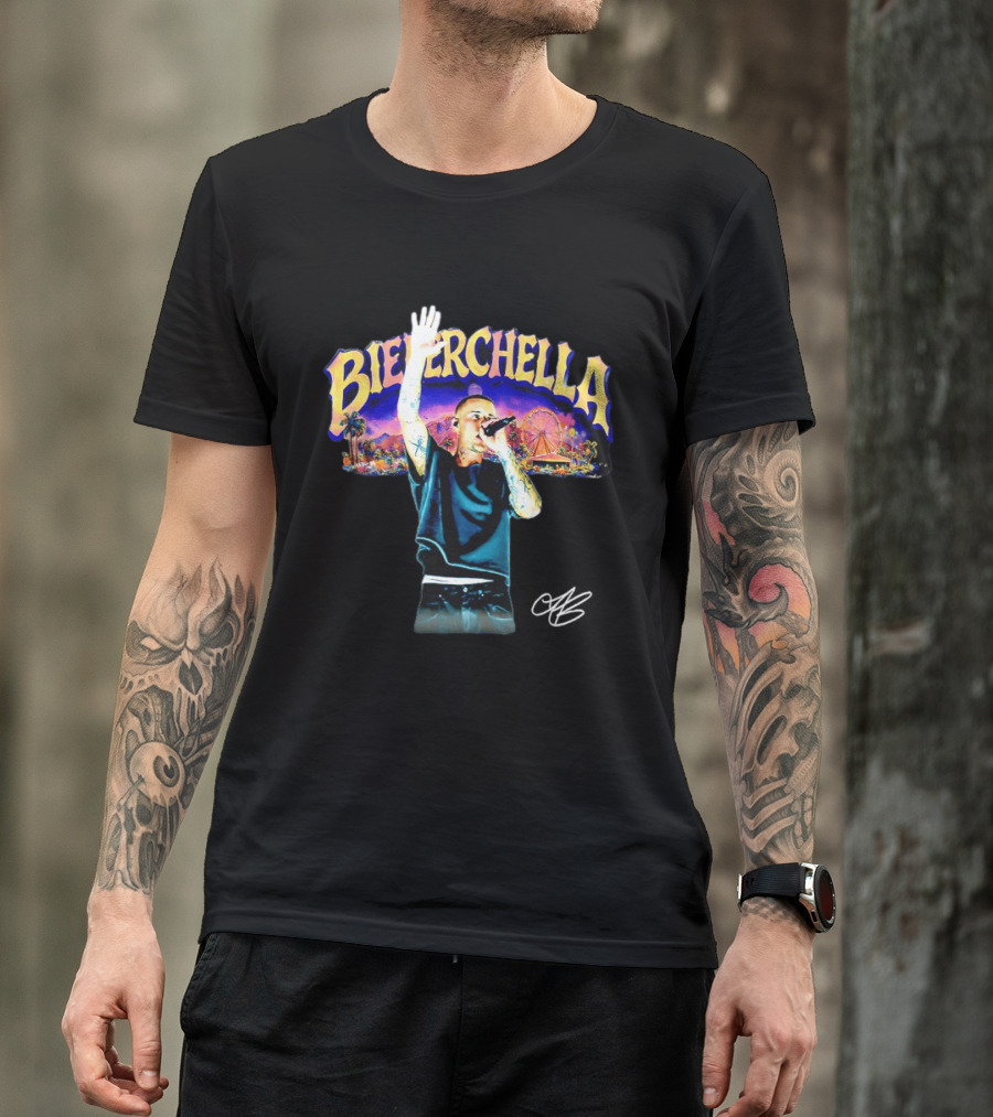 Justin Bieber Bieberchella Tour Festival Concept With Stage Performance And Amusement Park T-Shirt