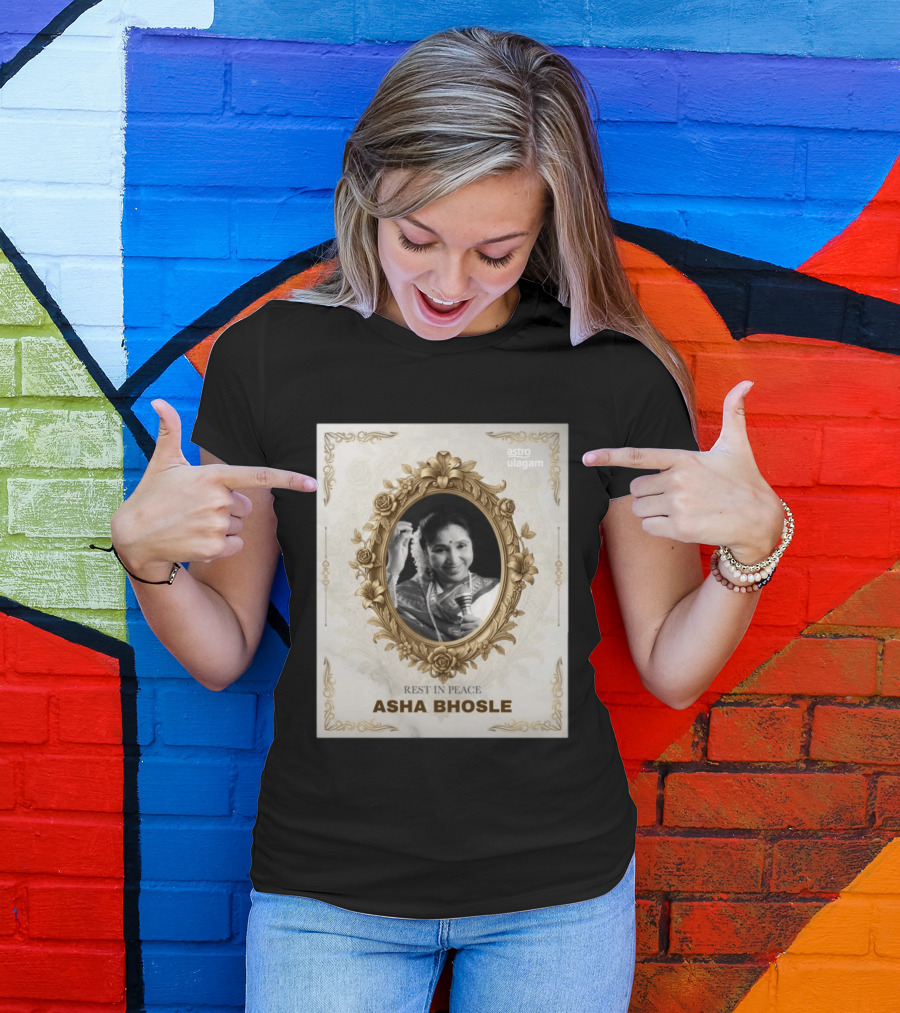 Rest In Peace Asha Bhosle Memorial Tribute Astro Ulagam T-Shirt