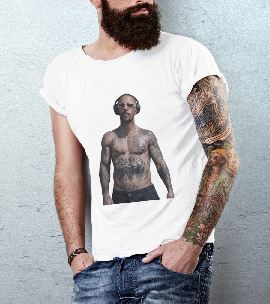 Adam Levine Maroon 5 Smoking Tattoos And Headphones T-Shirt