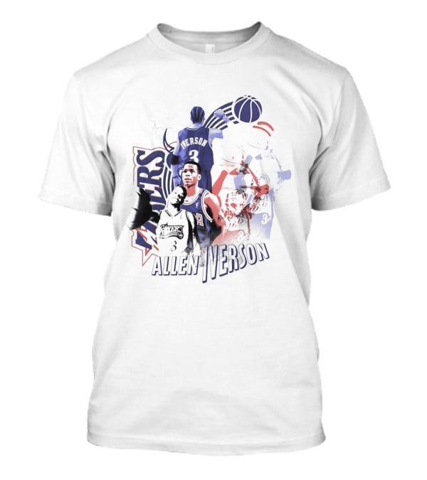 Allen Iverson Philadelphia 76ers Number 3 Basketball T-Shirt