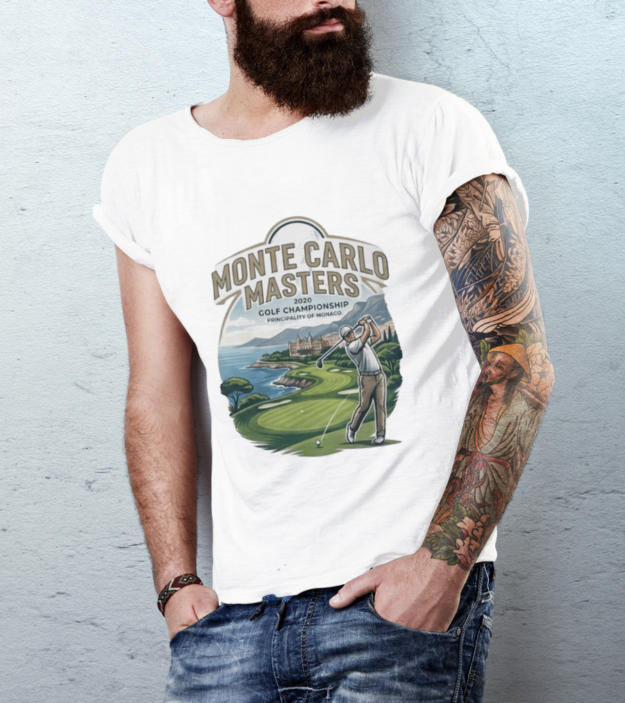 Monte Carlo Masters 2020 Golf Championship Principality Of Monaco T-Shirt