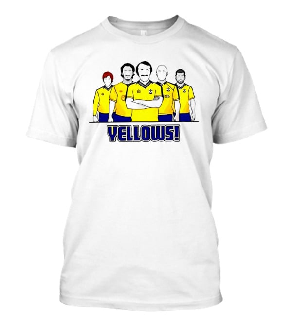 Saints FC Team Yellows Iconic Football Crew Players T-Shirt