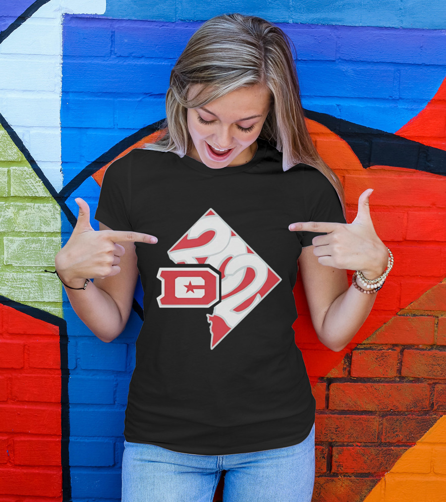 2026 UFL DC Defenders 202 Area Code Map T-Shirt