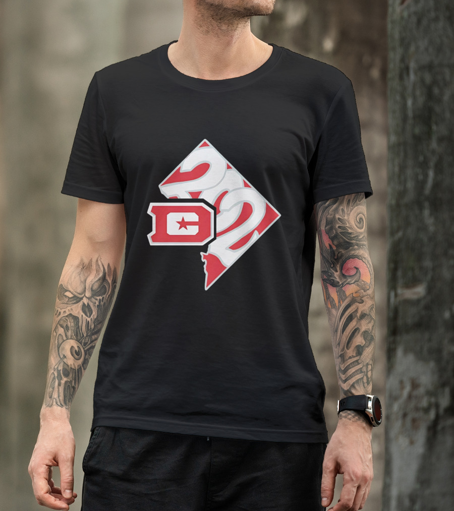 2026 UFL DC Defenders 202 Area Code Map T-Shirt