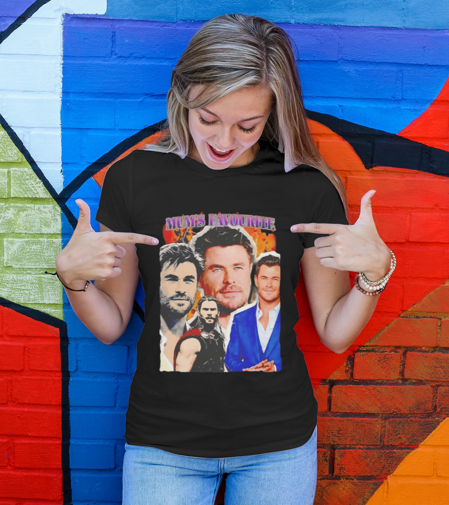 Mum's Favourite Chris Hemsworth Collage T-Shirt