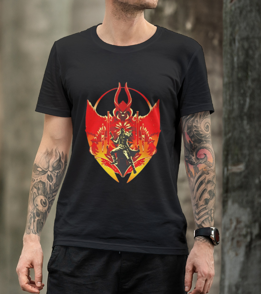 Devil May Cry Dante Fiery Demon Crest Iconography T-Shirt