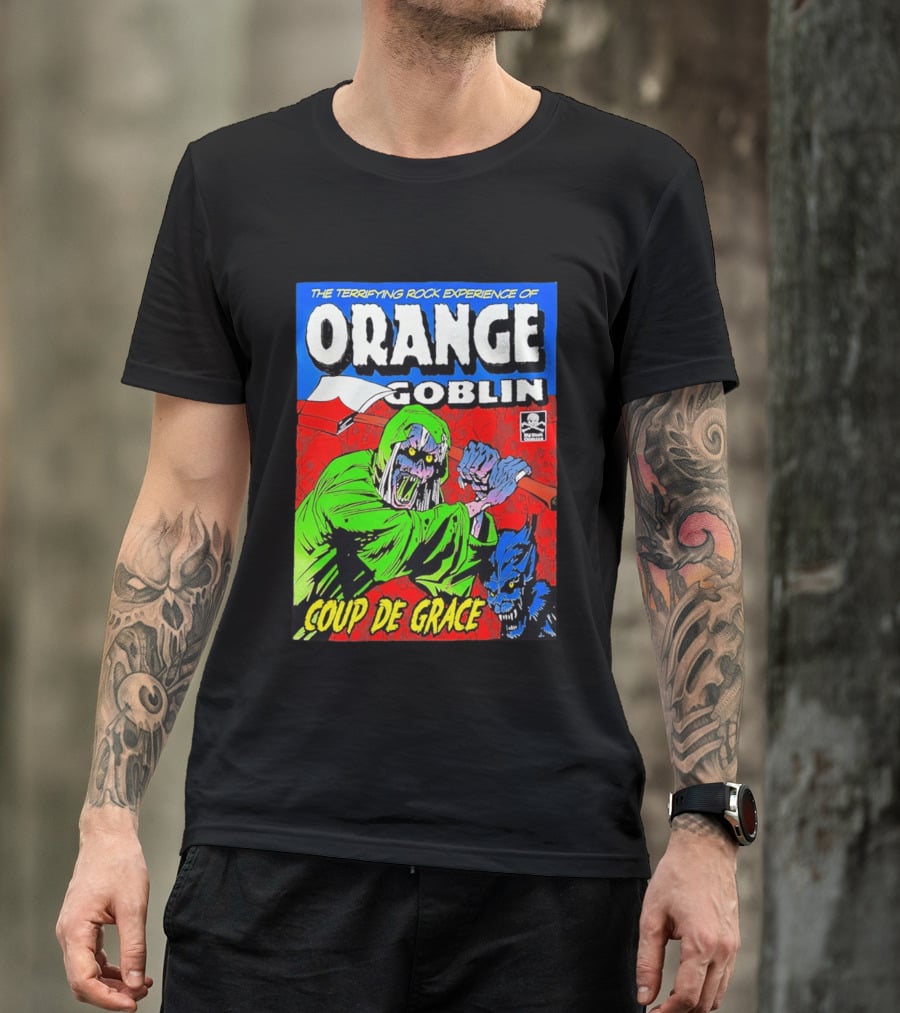 The Terrifying Rock Experience Of Orange Goblin Coup De Grace Monster Battle T-Shirt