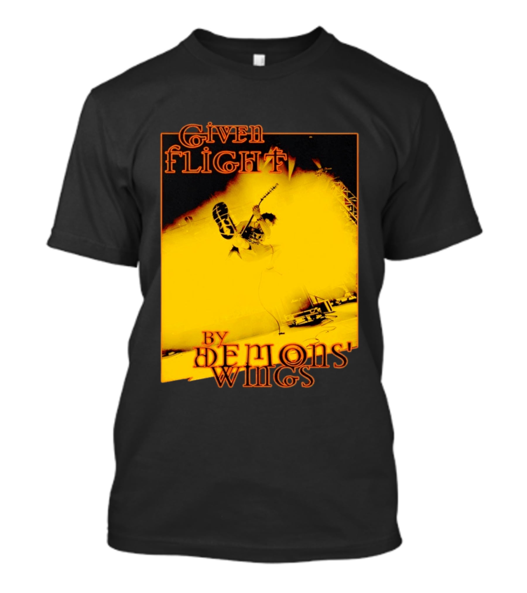 Given Flight By Demons' Wings Guitarist Jumping With Electric Energy T-Shirt