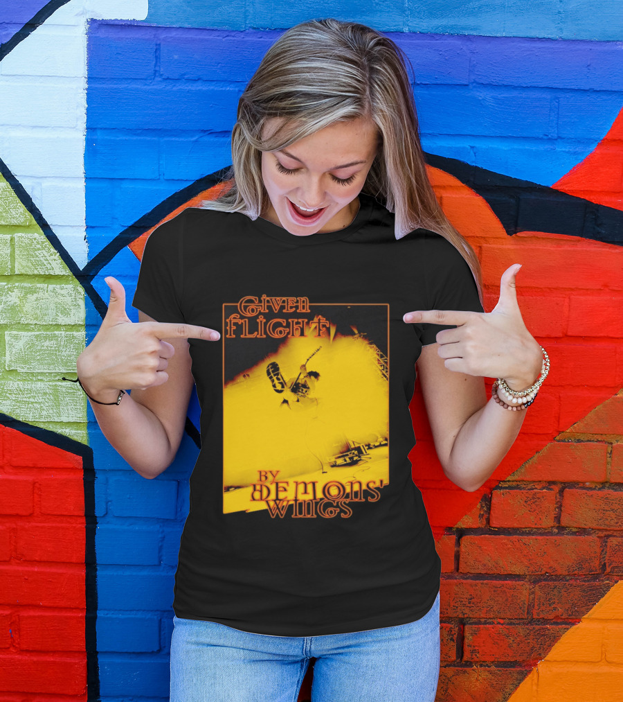 Given Flight By Demons' Wings Guitarist Jumping With Electric Energy T-Shirt