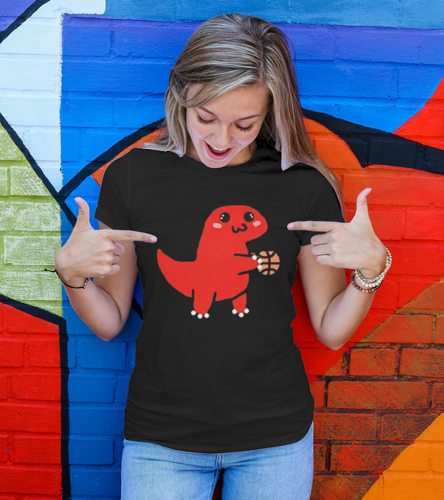 Kawaii Kawaii Toronto Raptors Cute Red Dinosaur Basketball T-Shirt