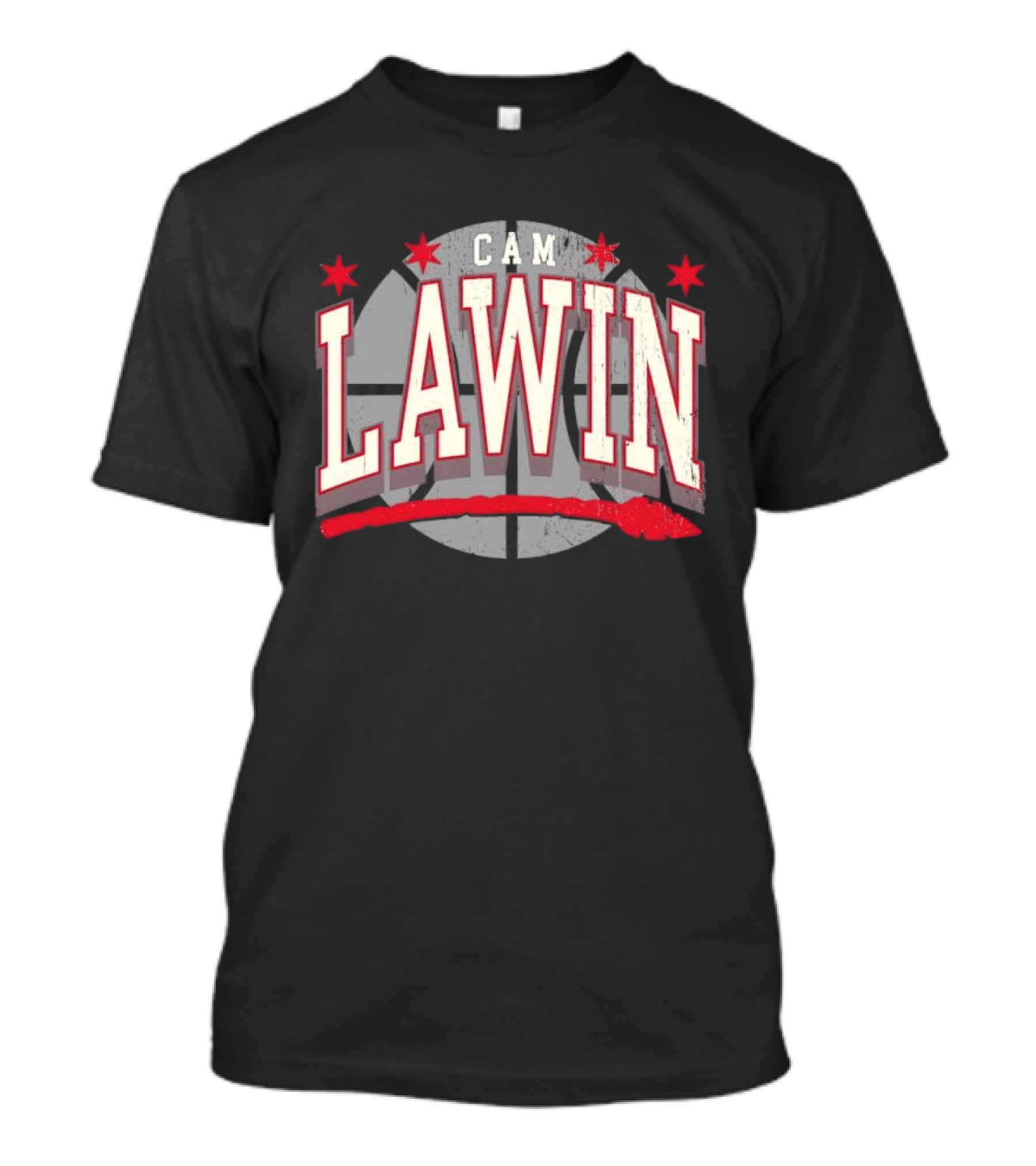 Cam Lawin Basketball Stars Red And White T-Shirt