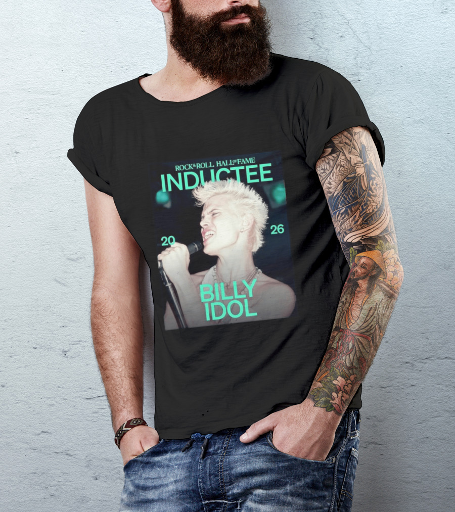 Billy Idol Rock & Roll Hall Of Fame Inductee 2026 T-Shirt