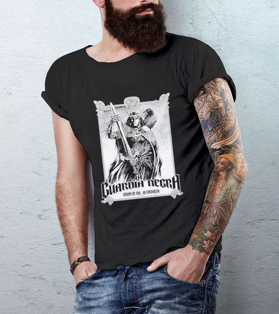 La Guardia Negra Grupo De Rol La Fortaleza Dark Fantasy Warrior T-Shirt
