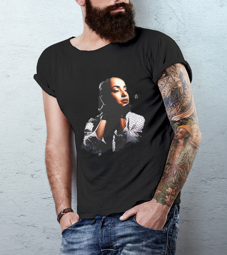 Sade 93 Summer Tour Vintage Style Black And White Polka Dot Fashion T-Shirt