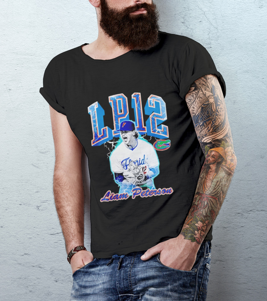 Liam Peterson LP12 Florida Gators Baseball Player T-Shirt