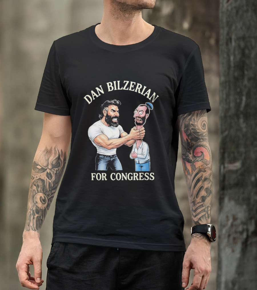 Dan Bilzerian For Congress Funny Caricature T-Shirt