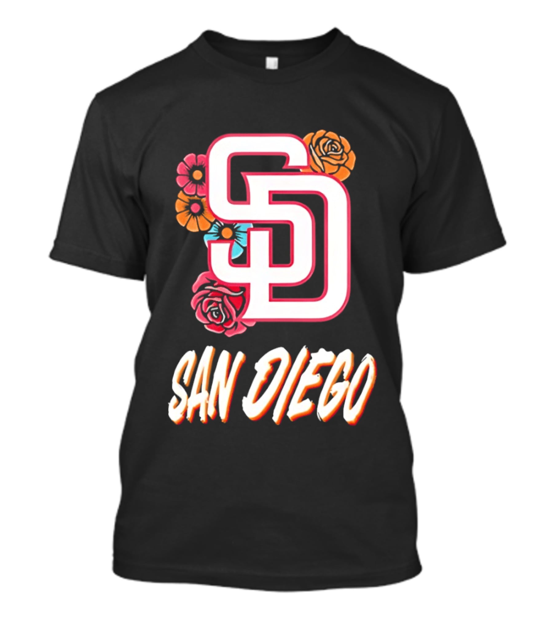 San Diego Padres 2026 Rose Floral SD T-Shirt