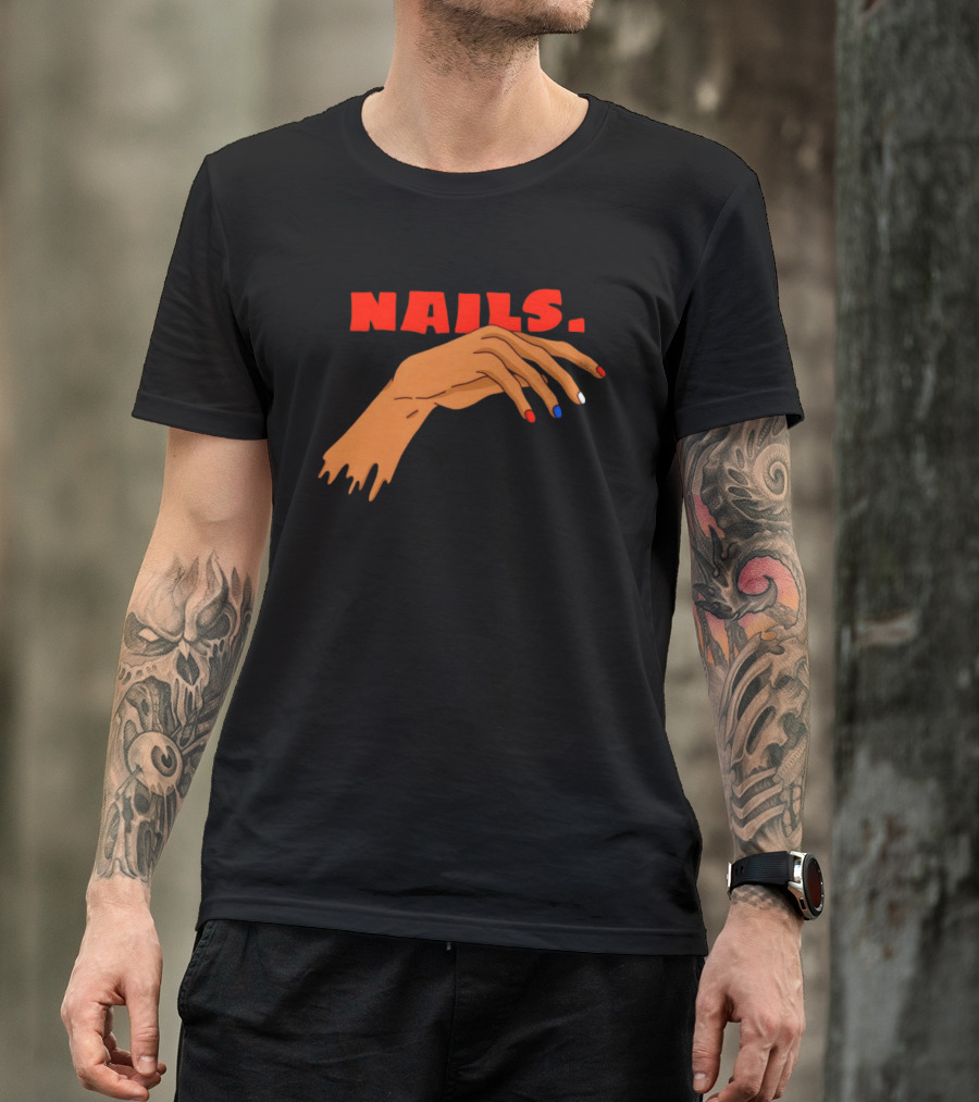 Nails Red Blue White OKC Thunder T-Shirt