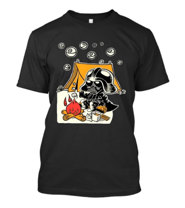 Under Death Stars Darth Vader Star Wars Camping Marshmallows Chocolate T-Shirt