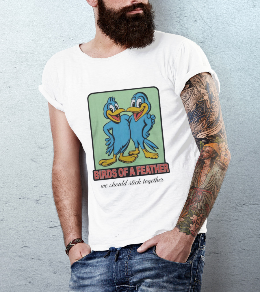 Billie Eilish Birds Of A Feather We Should Stick Together Vintage Cartoon Clothing T-Shirt