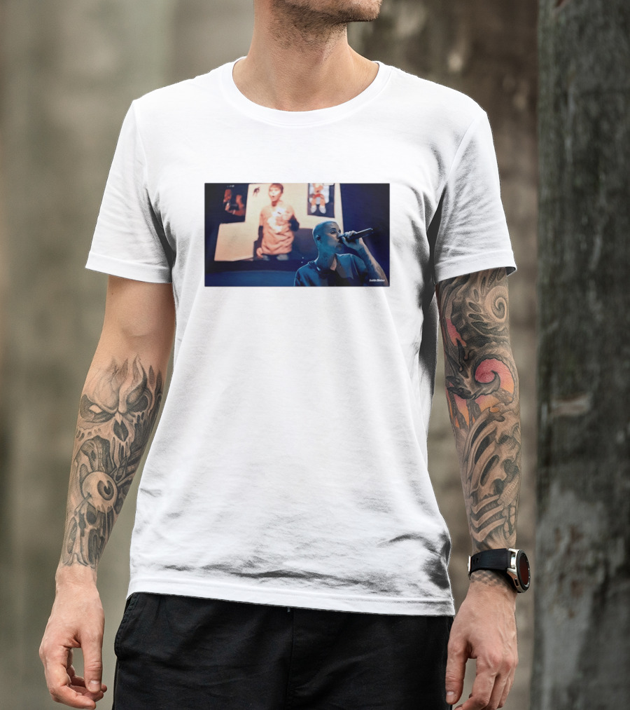Justin Bieber Coachella Singing Nostalgia With You 2000s Fashion T-Shirt
