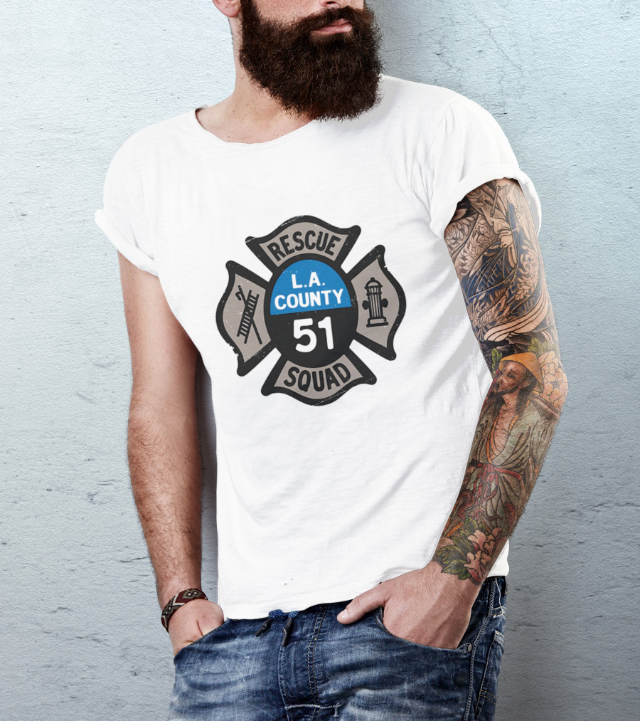 L.A. County Rescue Squad 51 Firefighter T-Shirt